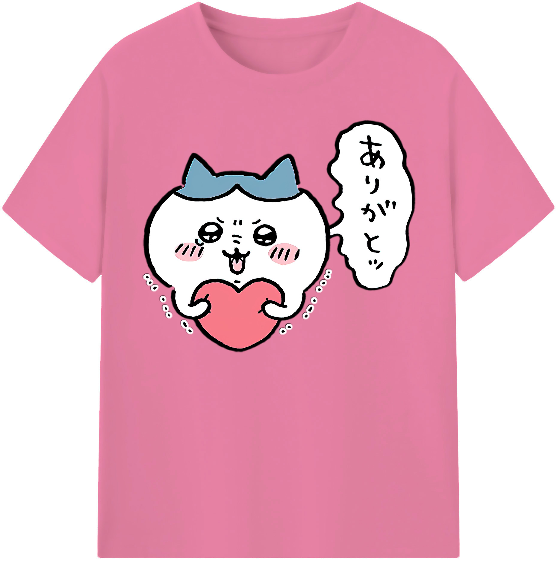 （画像用） ちいかわ ハチワレ Chii-kawa hachiware 綿100％半袖Tシャツ（フロントプリント）